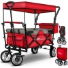 Afbeelding van TRESKO® Opvouwbare bolderkar met dak en koelvak, max. 150 kg, met rem en rubberen banden