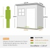 Afbeelding van Outsunny Tuinhuis van staal 211L x 133B x 190H cm - Donkergrijs
