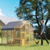 Afbeelding van Pawhut Kippenhok van dennenhout - 168L x 183B x 182H cm - Geel