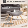 Afbeelding van HOMCOM Zitkruk met voetenbank van berberfleece, tot 120 kg, lichtgrijs, 67 x 45 x 38 cm