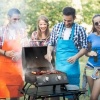 Afbeelding van Outsunny Gasgrill van koolstofstaal - 55L x 46,5B x 41H cm - Zwart