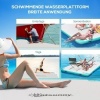 Afbeelding van Outsunny Opblaasbaar Drijvend Dock PVC-, PU-Kunststof 304L x 204B x 15H cm Wit