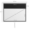 Afbeelding van HOMCOM 80 inch Projectiescherm 16:9 voor muur en plafond - Wit Filmdoek