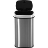 Afbeelding van HOMCOM Sensorafvalemmer RVS, ABS - 40,9 x 28,9 x 68 cm - Zilver