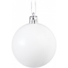 Afbeelding van Set van 50 onbreekbare kerstballen - plastic - wit - ∅ 3, 4 & 6 cm