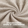 Afbeelding van HOMCOM Eetstoel - Linnenlook Stof (100% Polyester), Staal - 58L x 58B x 77H cm - Beige