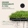 Afbeelding van Outsunny Kunstgras Tegels, Set van 10, Geruit, 30x30 cm, 3,5 cm Dikte, Groen