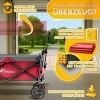 Afbeelding van TRESKO® Opvouwbare bolderkar met dak en koelvak, max. 150 kg, met rem en rubberen banden