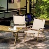 Afbeelding van Outsunny Campingstoel Oxfordstof, Staal Khaki