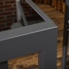 Afbeelding van Outsunny Tuin Eettafel Aluminium, Gehard Glas Zwart