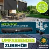 Afbeelding van tillvex® Verticale zonwering 200 x 250 cm, waterdicht, voor binnen en buiten, met handslinger