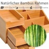 Afbeelding van HOMCOM Bureau-organizer met 2 lades - Natuurlijke opbergdoos voor kantoor