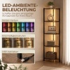 Afbeelding van HOMCOM Boekenplank - Spaanplaat, Staal - 32L x 32B x 147H cm - Rustiek Bruin