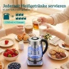 Afbeelding van HOMCOM Glazen Waterkoker, RVS - 21,7L x 21,4B x 26,3H cm - Zilver