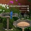 Afbeelding van Outsunny Vogelbad van kunststof in brons