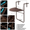 Afbeelding van KESSER® Balkonhangtafel, inklapbaar, balkontafel om op te hangen, balkon, hangtafel, 3-voudig in hoo