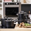 Afbeelding van BK Flow Cool Black 4-delige Pannenset - RVS - Inductie - Ovenbestendig - Koudgrepen - Zwart
