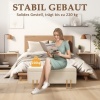 Afbeelding van HOMCOM Bank met Opbergruimte - Fluweel, Hout - 100L x 40B x 42H cm - Beige