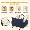 Afbeelding van PawHut Huisdier Autostoel Katoen, 49L x 53B x 36H cm, Marineblauw