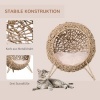 Afbeelding van PawHut kattenhuis met kussen, verhoogde poten, PVC-rotan, Ø 52 x 58 cm