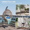 Afbeelding van Outsunny Hangstoelstandaard met grote basis, robuust metaal, 150 kg, zwart