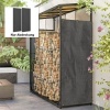 Afbeelding van Outsunny houtopslaghoes - polyester - 148L × 62B cm - zwart