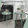 Afbeelding van Outsunny Ronde Beistelltisch voor Tuin, Weerbestendig, Ø40x50H cm, Geschikt voor Binnen en Buiten