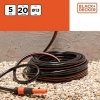Afbeelding van BLACK+DECKER Tuinslang met Koppelingen - 20 Meter - 5 Stuks - Max. 6Bar - PVC - Zwart/Oranje