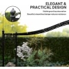 Afbeelding van Outsunny Metalen Tuinpaviljoen, Donkergrijs Polyester