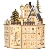 Afbeelding van HOMCOM Kerst Adventskalender Multiplex 25B x 20D x 29H cm Natuurhout