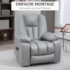 Afbeelding van HOMCOM Relaxfauteuil met afstandsbediening en zijvakken - Grijs