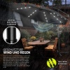 Afbeelding van Tillvex Aluminium Zweefparasol met Afdekking en LED, Ø 300 cm, met Standaard en Windscherm