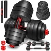 Afbeelding van RE:SPORT 2-in-1 Halters Set 40kg | Verstelbare Dumbbell & Barbell met Stervergrendelingen