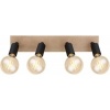 Afbeelding van Globo - Moderne Plafondlamp Zwart - H:11cm - E27 - Voor Binnen - Metaal