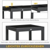 Afbeelding van Outsunny Tuin Eettafel Aluminium, Gehard Glas Zwart