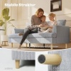 Afbeelding van Homcom 3-zitsbank van polyester - 188L x 80B x 86H cm - Lichtgrijs