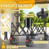 Afbeelding van TRESKO® Opvouwbare Bolderwagen 300L met Rem | 150kg Handwagen met Massieve Banden