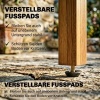 Afbeelding van Outsunny Weerbestendige Beistelltisch 48 x 48 cm van Akazienhout met verstelbare voeten