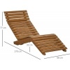 Afbeelding van Outsunny Tuinligstoel van Lärchenhout Teak