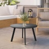 Afbeelding van Outsunny Ronde Metalen Beistelltisch voor Balkon - Weerbestendig en Onderhoudsvriendelijk Ø70 x 42H