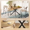 Afbeelding van HOMCOM ronde eettafel met X-poten voor 4 personen - Eiken keukentafel