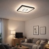 Afbeelding van Briloner Leuchten FREE - LED plafondlamp met achtergrondverlichting - 18 W - vierkant - wit-zwart