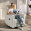 Afbeelding van Homcom Elektrische Relaxfauteuil - Stof ,Meerlaags Hout - Crèmewit 91x78x105 cm