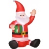 Afbeelding van HOMCOM Zelfopblaasbare Kerstman met ventilator en LED-verlichting