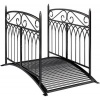 Afbeelding van Outsunny Tuinbrug van Metaal - 135,5L x 74B x 91H cm - Zwart