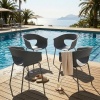 Afbeelding van Outsunny 4-delige ergonomische tuinstoelen met armleuning 120 kg donkergrijs
