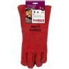 Afbeelding van Busters Leren BBQ-handschoenen - Hittebestendig - Maat 10 - Tot 100°C - 35 cm - Rood