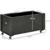 Afbeelding van Outsunny - Plantenbak van Dennenhout met Wielen - Zwart