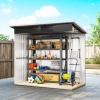 Afbeelding van Outsunny Tuinhuis van staal 211L x 133B x 190H cm - Donkergrijs