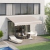 Afbeelding van Outsunny Aluminium, Metaal, Polyester - Beige + Wit - L295 x B245 cm - Zonnescherm